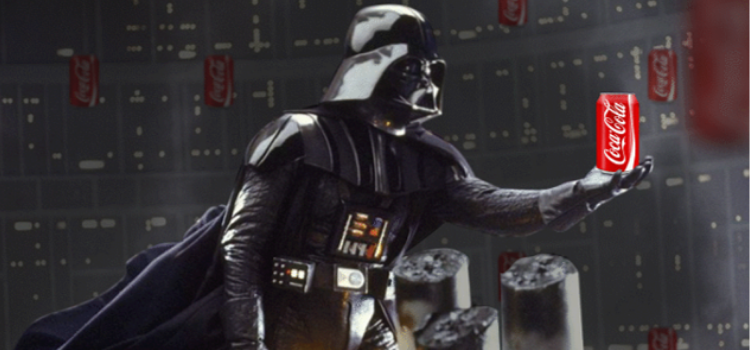E se o Darth Vader bebesse uma Coca-Cola? É possível, mesmo nos primeiros filmes de "Star Wars"
